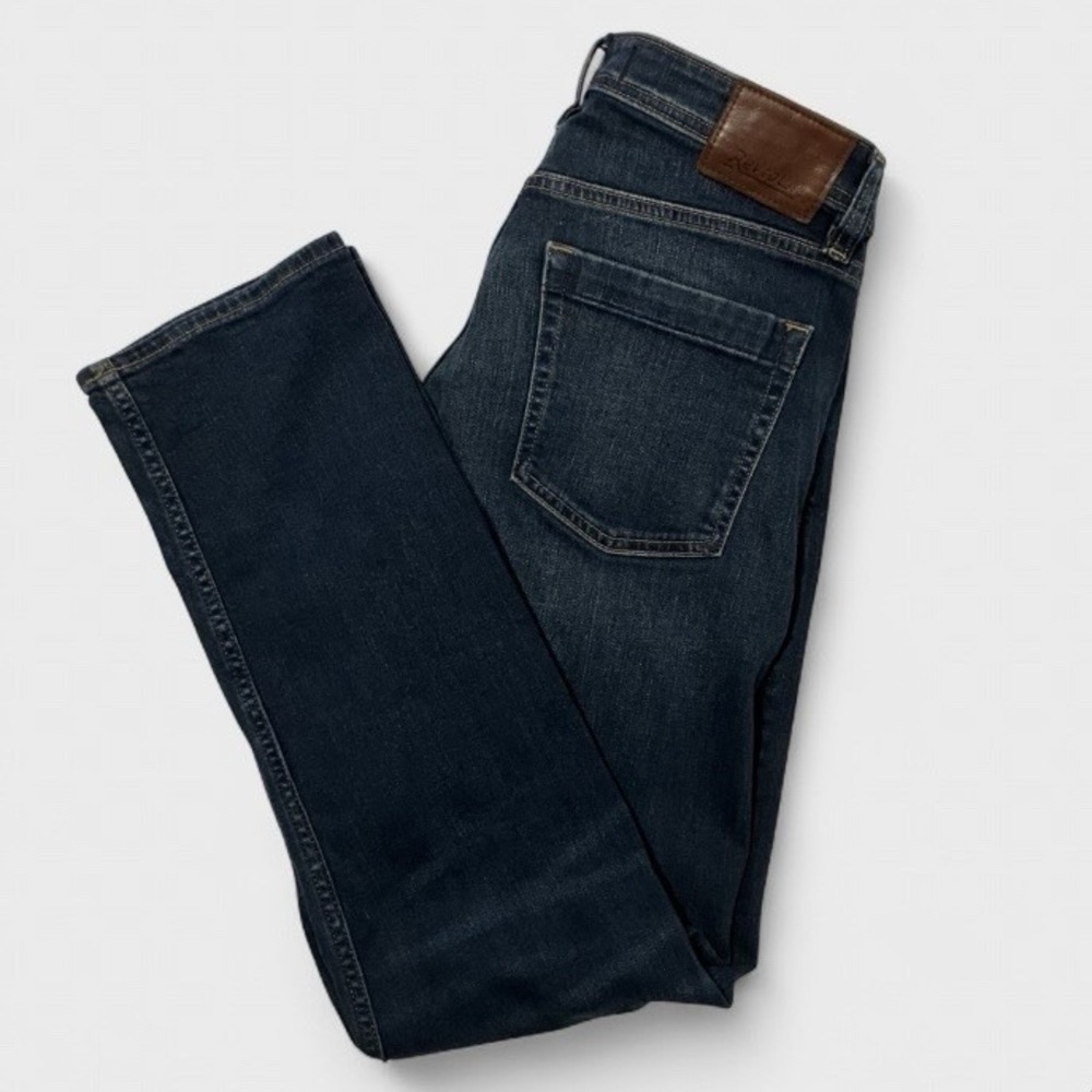 REVTOWN Sharp Jeans Mens 31x30 Dark Blue Straight Decade Denim Pants 5-Pocket